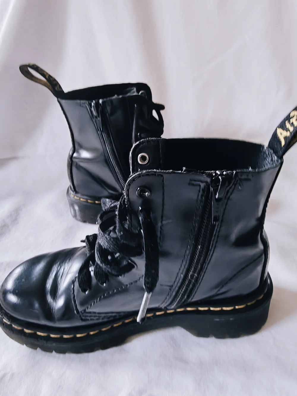 Dr Martin Black Lace-Up Combat Boots - Kids Size 13